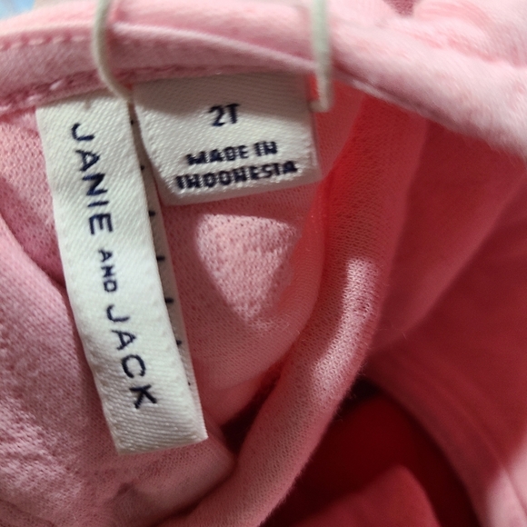 NEW JANIE & JACK Red Pink Colorblock Quilted Heart Valentines Day Dress 2T Girl - Picture 6 of 7